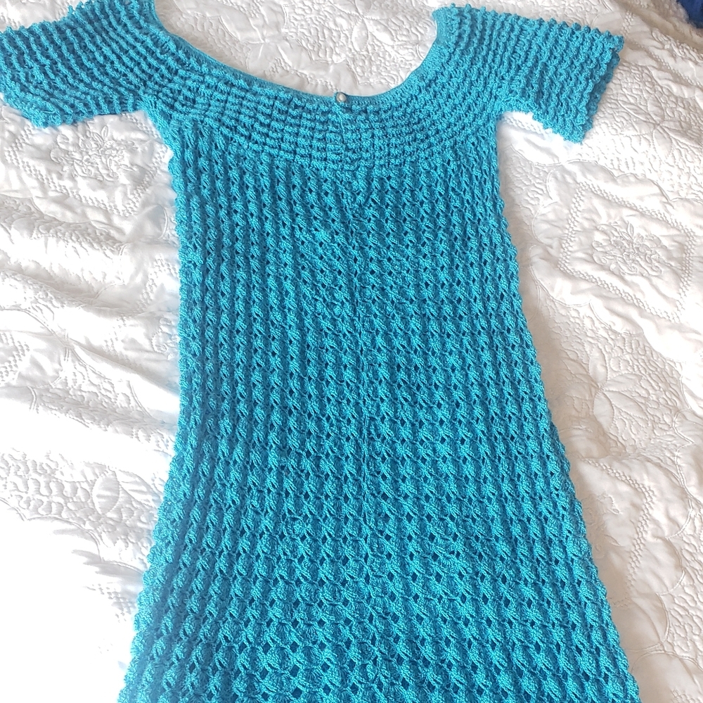 Hand-knitted in Mexico Swim Cover-up